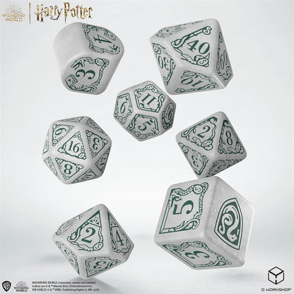 Harry Potter Slytherin Modern Dice Set - Vit