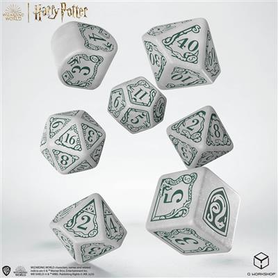 Harry Potter. Slytherin Modern Dice Set - White