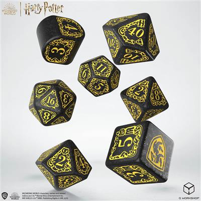 Harry Potter. Hufflepuff Modern Dice Set - Black