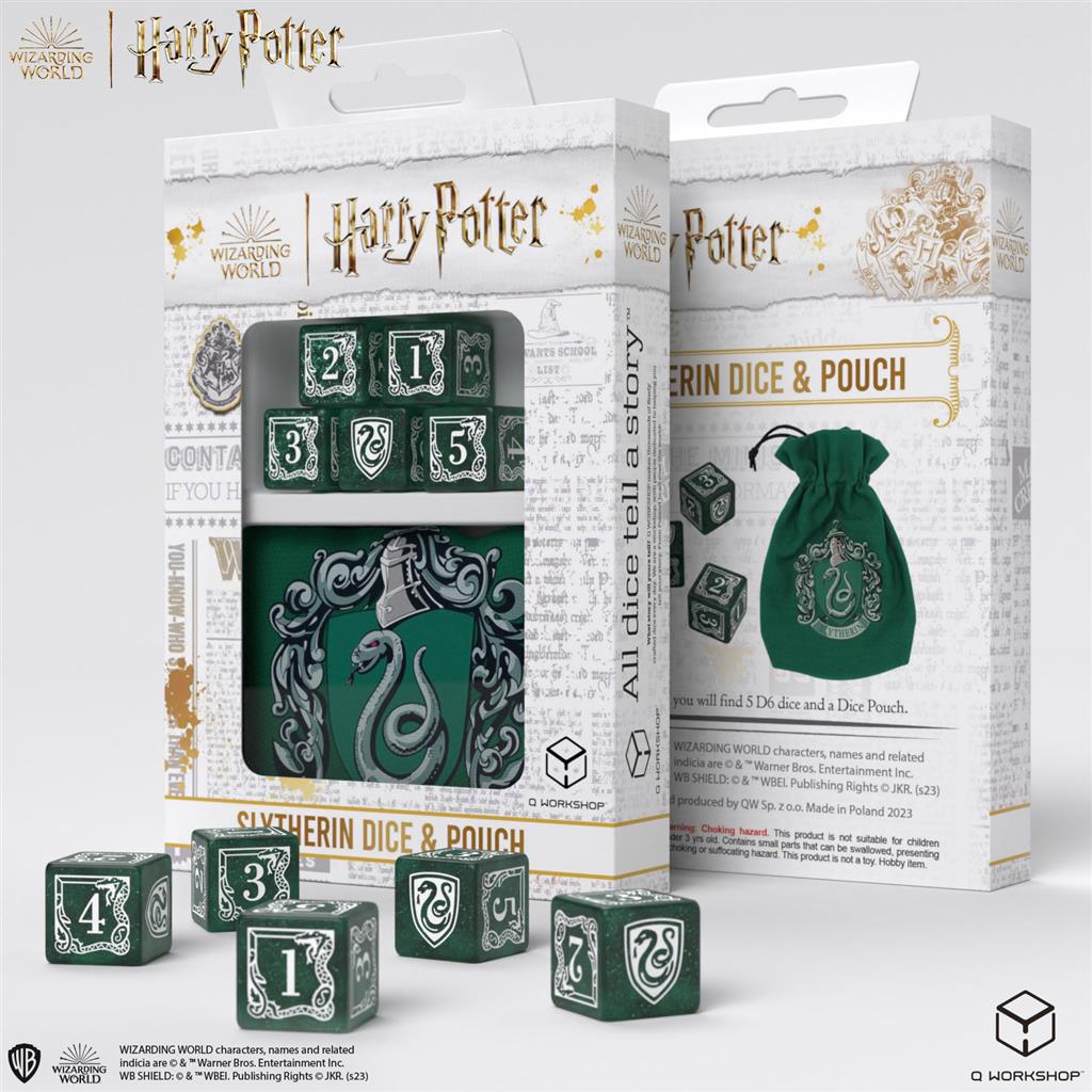 Harry Potter Slytherin Dice & Pouch Set