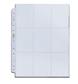 UP - Silver 9-Pocket Pages (11 Hole) Display (100 Pages)