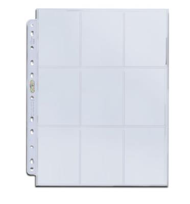 UP - Silver 9-Pocket Pages (11 Hole) Display (100 Pages)