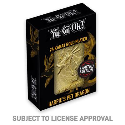 Yu-Gi-Oh! Limited Edition 24k Gold Plated Harpie's Pet Dragon Metal Card