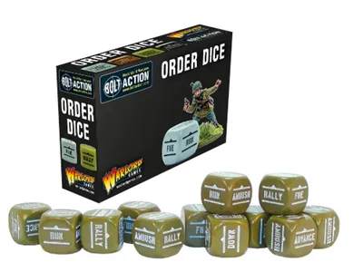 Bolt Action Order Dice - Olive Drab (12-pack)