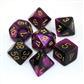 Chessex Gemini Polyhedral 7-Die Set - Black-Purple w/gold