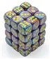 Chessex Signature 12mm d6 with pips Dice Blocks (36 Dice) - Festive Mosaic/yellow