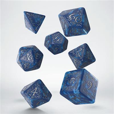 Elvish Cobalt & Silver Dice Set