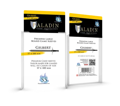 Paladin Sleeves - Gilbert Premium Large 57x100mm (55 Sleeves)