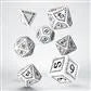 Runic White & black Dice Set (7)