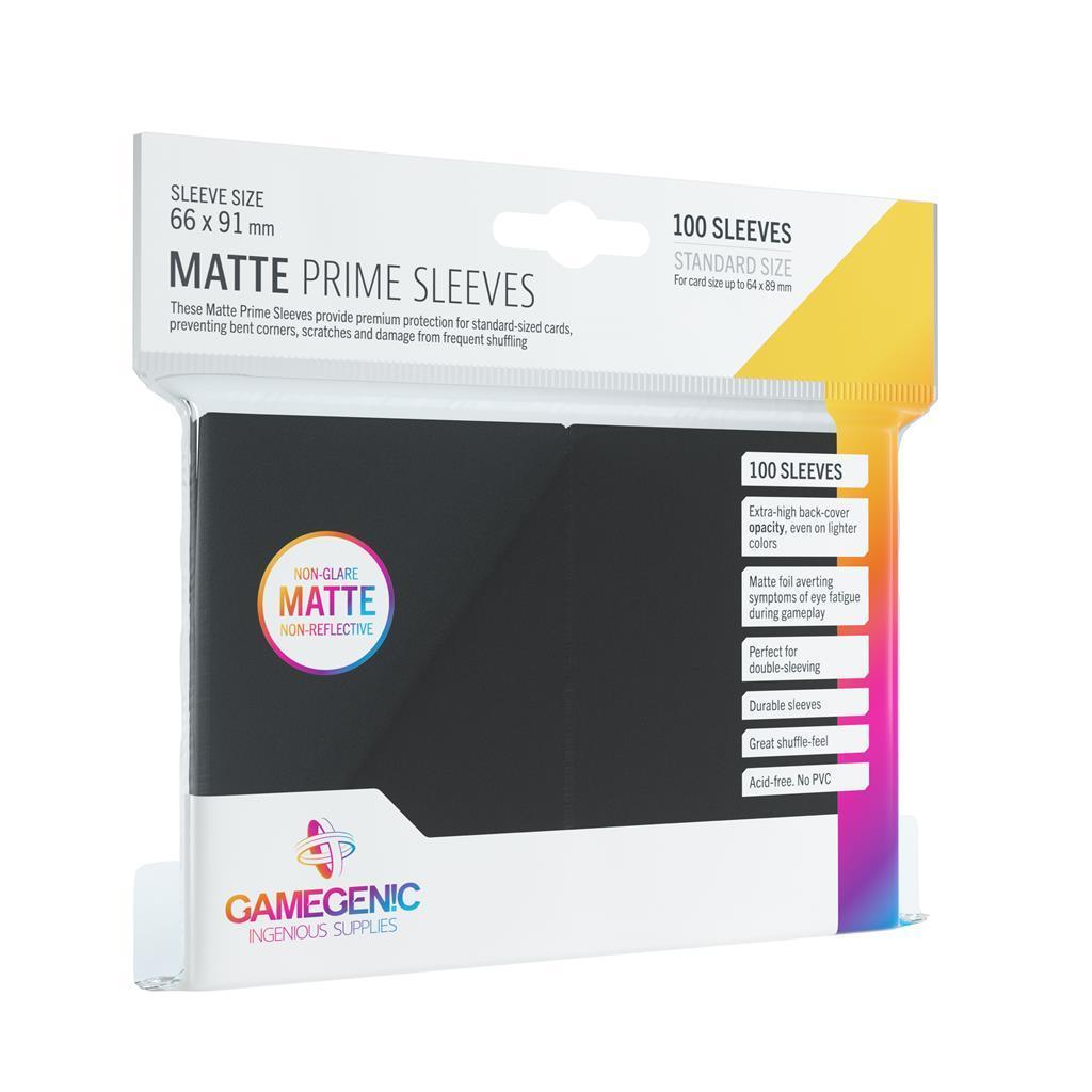 Gamegenic - Matte Prime Sleeves Svart (100 Sleeves)