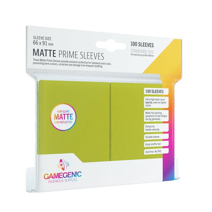 Gamegenic - Matte Prime Sleeves Lime (100 Sleeves)