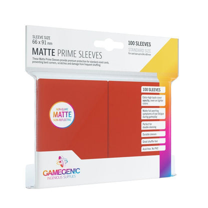 Gamegenic - Matte Prime Sleeves Red (100 Sleeves)